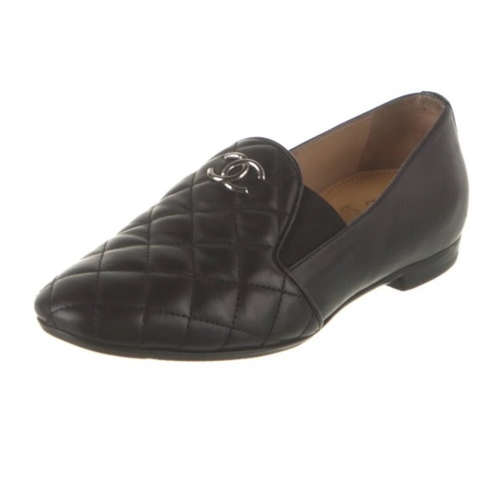 CHANEL 2013 Excellent Vintage Quilted super soft Lambskin Leather Loafers.US sz6 - Picture 3 of 16